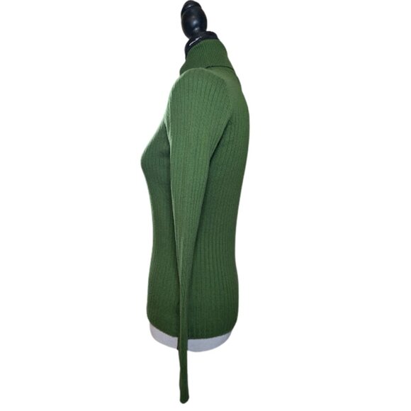Merona Ribbed Knit Turtleneck Sweater Women’s Size S – Forest Green - Picture 4 of 10